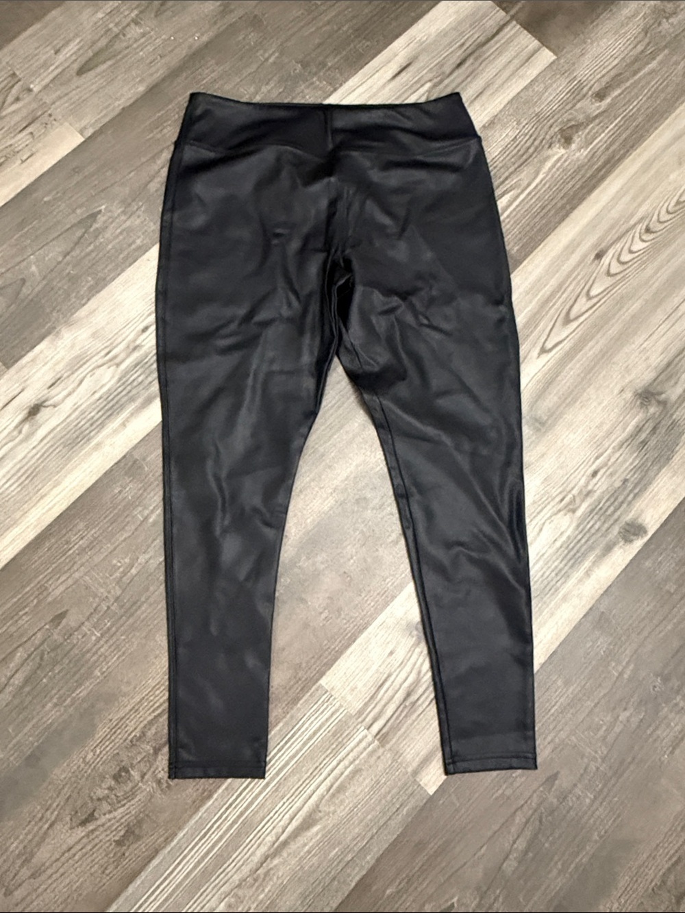 Nordstrom Black Faux Leather Pull On Leggings Large